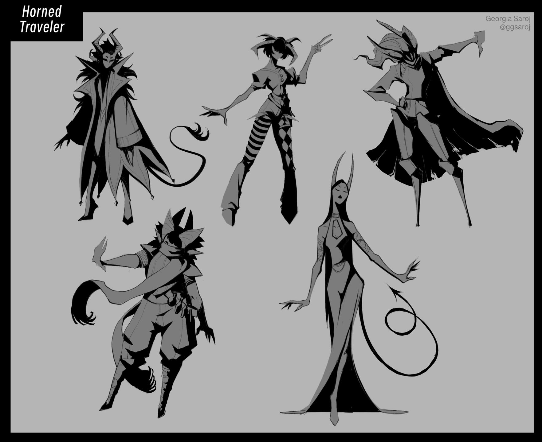 Horned Traveler Early Ideation Horned Traveler Early Ideation